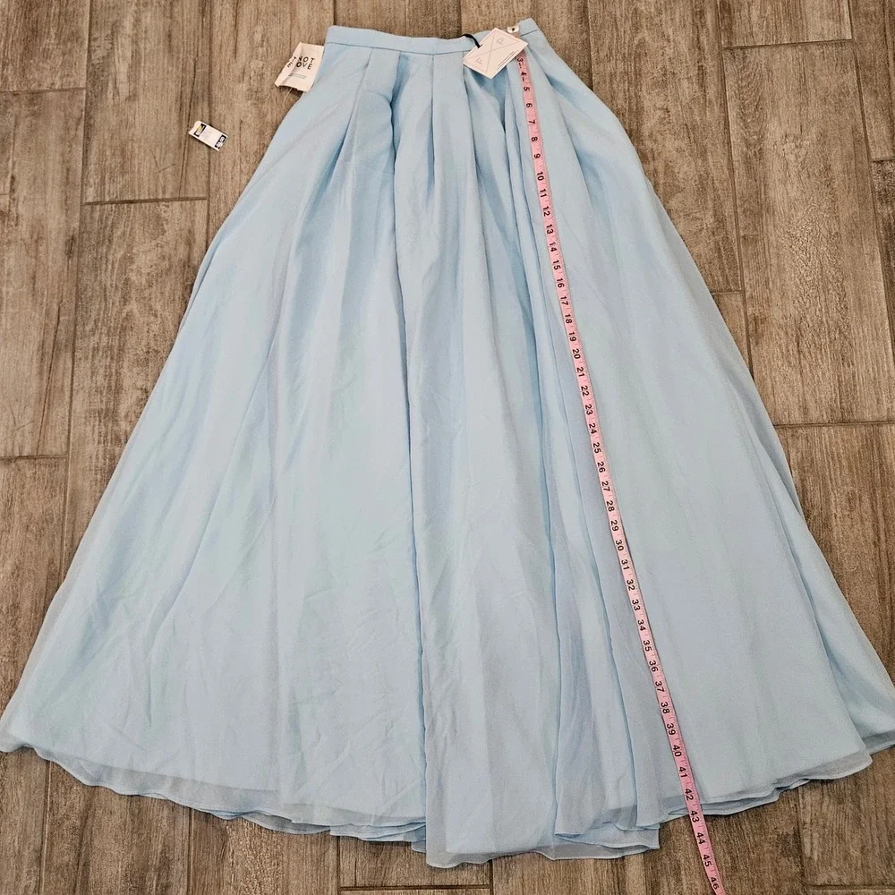 Fame and Partners The Maristel Two Piece Strapless Maxi Gown Set Size 4 NEW Blue - Picture 10 of 15